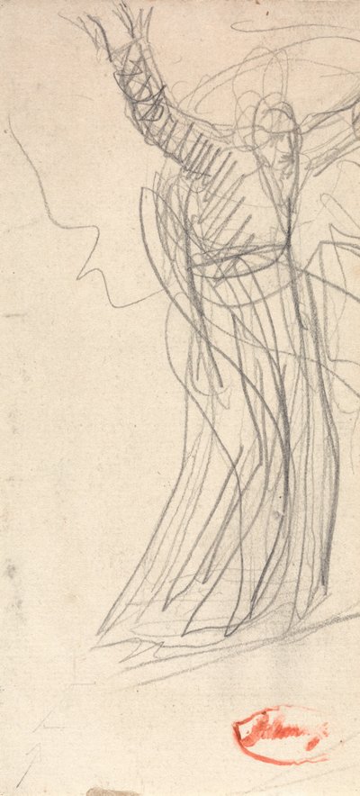 Standing Figure with Upraised Arms by George Romney